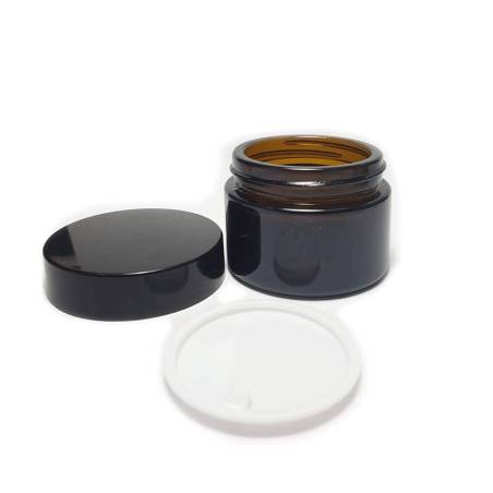 50ml Amber Glass Jar with Cap