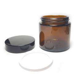 100ml Amber Glass Jar with Cap