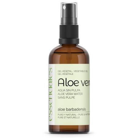 Agua de Aloe Vera (gel sin pulpa), 100% natural, 100 ml.