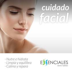 Liquid coconut oil for facial skin care.