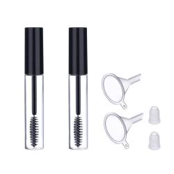 Eyelash brush refillable tube set pack (clear bottle)