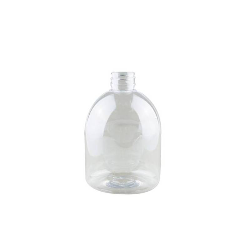 Transparent plastic bottle for soaps, 500 ml