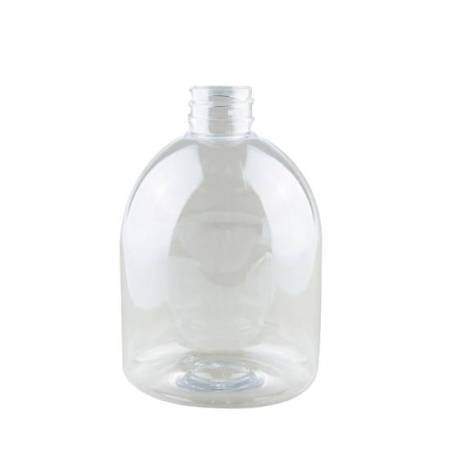 Transparent plastic bottle for soaps, 500 ml
