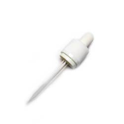 Dropper Pipette Cap for 30ml Bottles - White - CRC - Tamper Ring