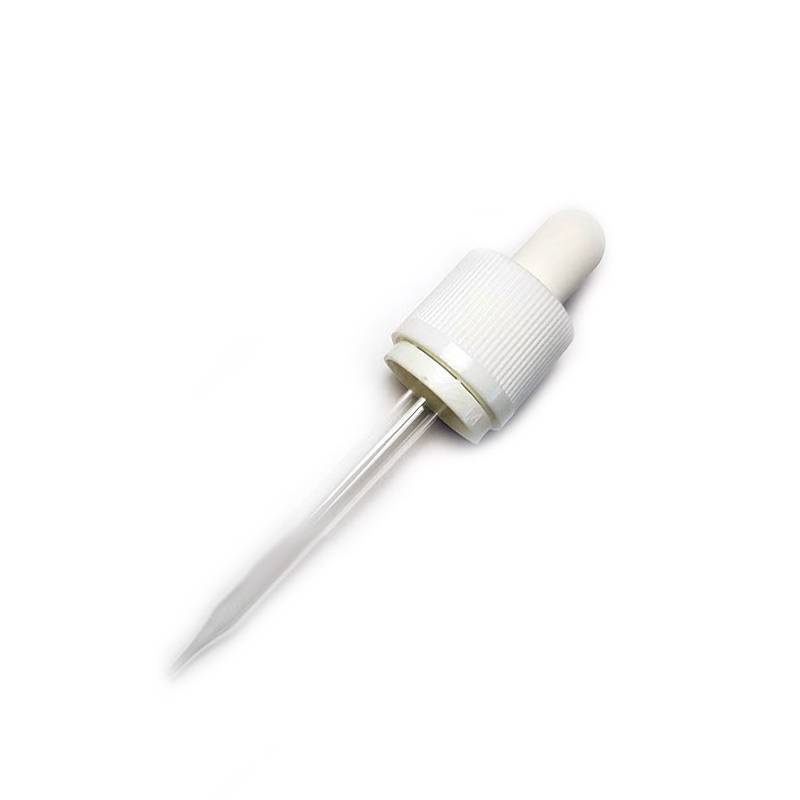 Dropper Pipette Cap for 30ml Bottles - White - CRC - Tamper Ring