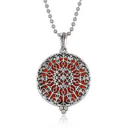 Collier pendentif diffuseur Médaillon Croix aromathérapie| Essenciales.com