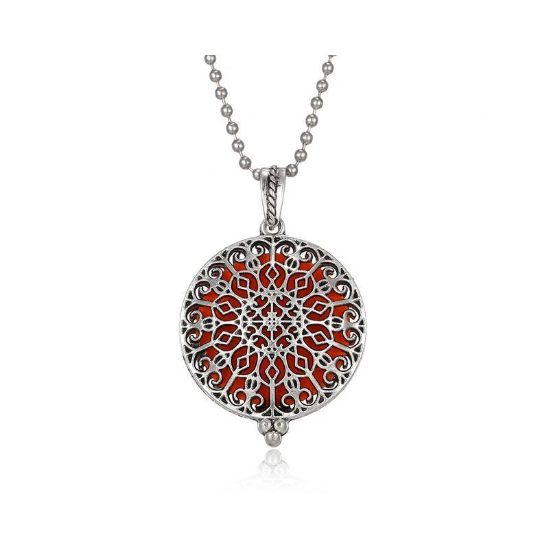 Collana con diffusore pendente Medaglione Croce aromaterapia| Essenciales.com