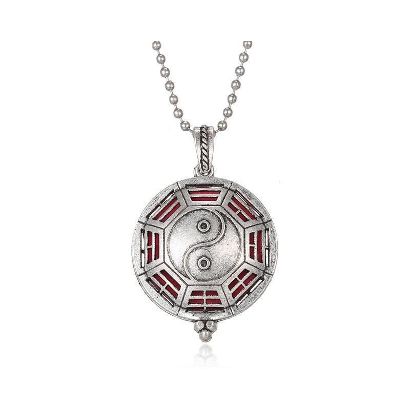 Collier pendentif diffuseur Médaillon Yinyang aromathérapie| Essenciales.com