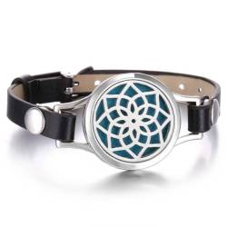 Aromatherapy Locket Bracelet - Lotus Flower