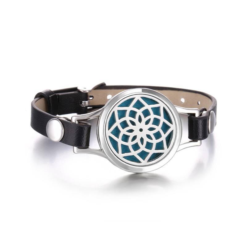 Aromatherapy Locket Bracelet - Lotus Flower
