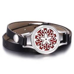 Aromatherapy Locket Bracelet - Jasmine Flower Design - Long strap