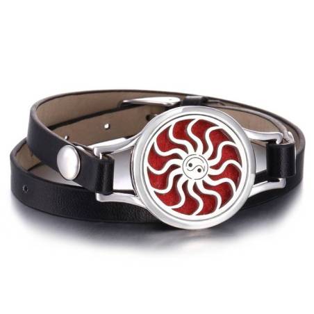 Aromatherapy Locket Bracelet - Yin Yang - Long Strap