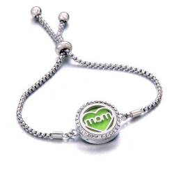 Diffuseur bracelet chaîne MOM (maman) aromathérapie| Essenciales.com