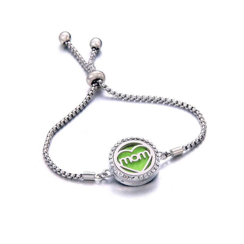 Diffuseur bracelet chaîne MOM (maman) aromathérapie| Essenciales.com