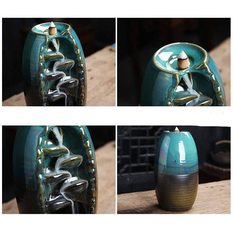 Incense Burner - River and Mountain Design