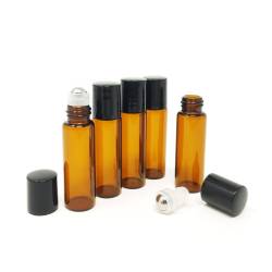 Bouteille roll-on 5 ml en verre ambré (pack de 5 unités)