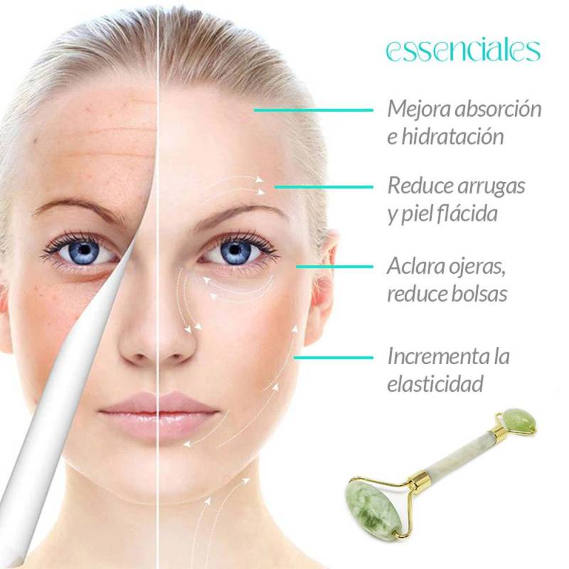 Rouleau de jade massage facial