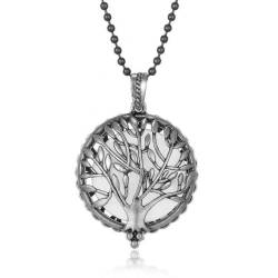 Colar de Aromaterapia - Árvore da Vida prateada