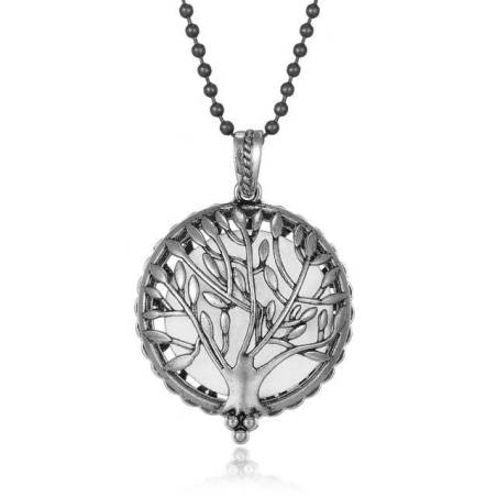 Ciondolo di Aromaterapia - Albero della Vita argentato