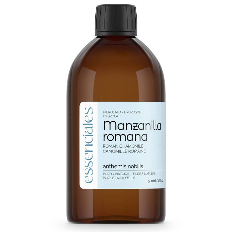 Agua de Manzanilla romana 100% pura y natural, hidrolato genuino de camomila romana, 500 ml.
