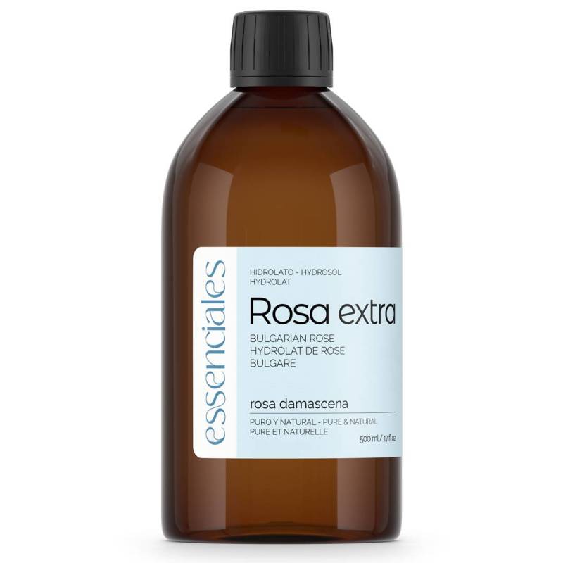 Agua de rosas, auténtico hidrolato de rosas de Bulgaria, 100% puro y natural, 500 ml.