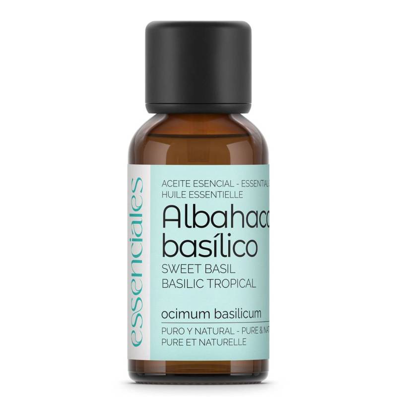Sweet Basil Essential Oil, 100% pure & natural, includes pipette dropper, 30 ml.