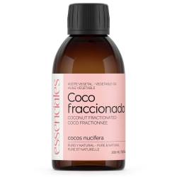 Liquid coconut oil (fractionated), pure & natural, 200 ml.