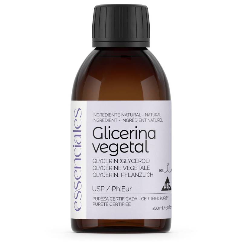 Glicerina vegetal VG de calidad superior. Certificación USP Ph/Eur, 200 ml