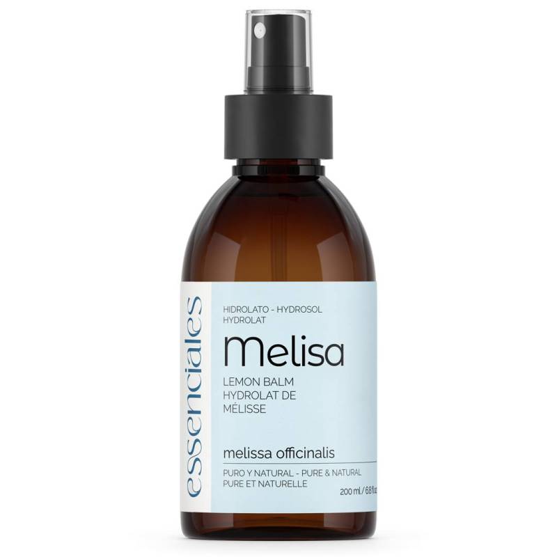 Agua de Melisa o hierba limonera, hidrolato 100% puro y natural, 200 ml.