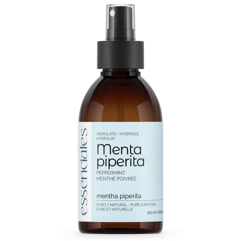Agua de menta piperita, hidrolato 100% puro y natural, 200 ml.