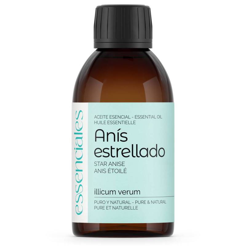 Aceite esencial de Anís estrellado o badiana, 100% puro y natural, 200 ml.