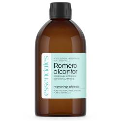 Aceite esencial de Romero alcanfor, 100% puro y natural, 500 ml.