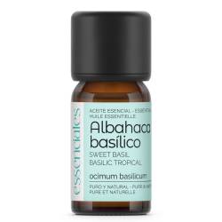Sweet Basil Essential Oil, 100% pure & natural, includes pipette dropper, 10 ml.