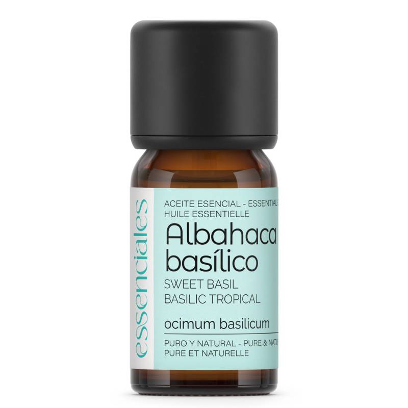 Sweet Basil Essential Oil, 100% pure & natural, includes pipette dropper, 10 ml.