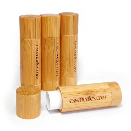 Tubos barres labiales, finition bambou premium, pack de 4 unités.