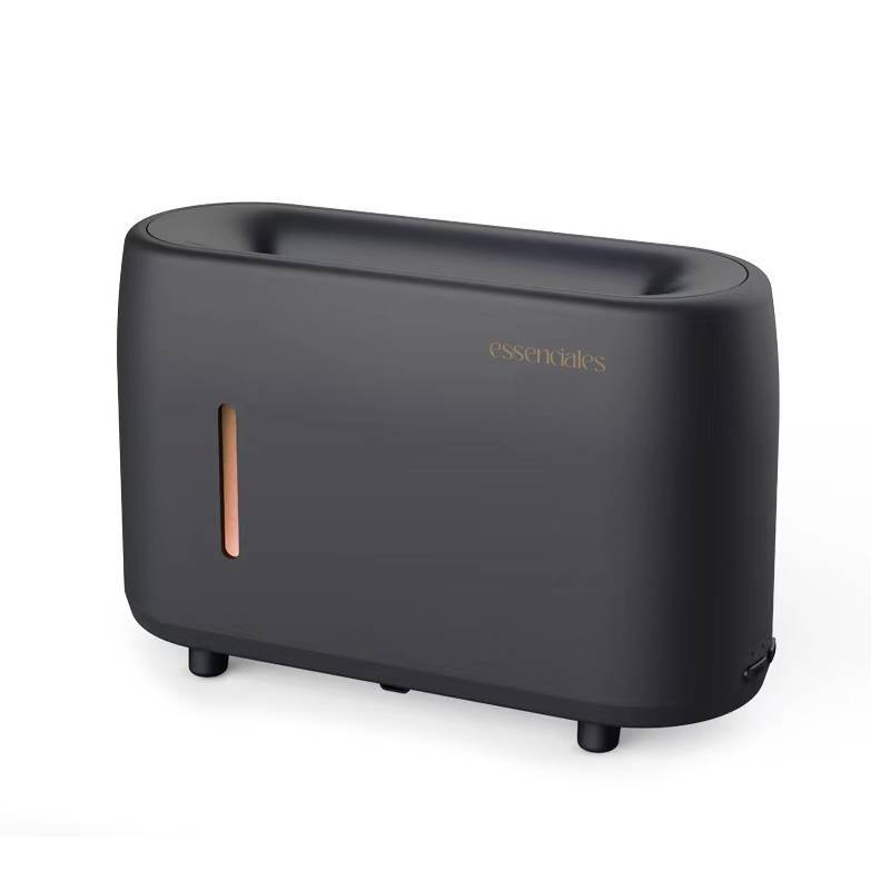 Difusor de aceites esenciales con efecto llama EssenVesta, color gris.