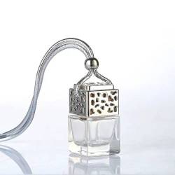 Car Air Freshener Bottle - Gold, Black & Silver Design