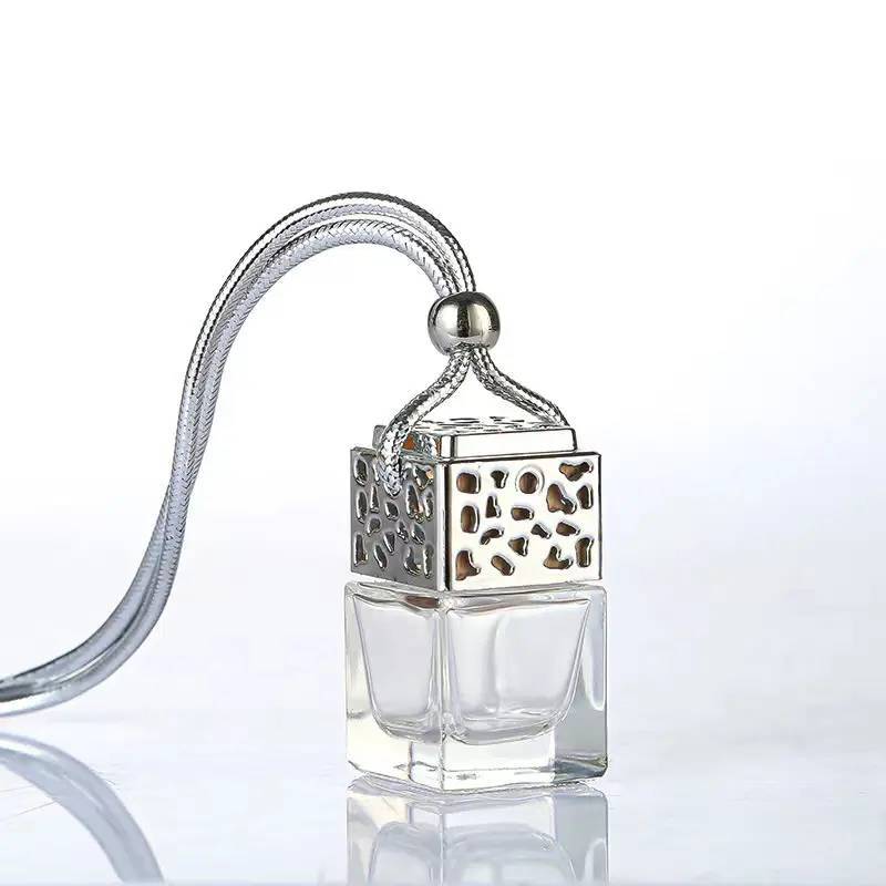 Car Air Freshener Bottle - Gold, Black & Silver Design