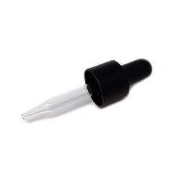 Pipette Dropper Cap for 10ml Bottles - Black NBR
