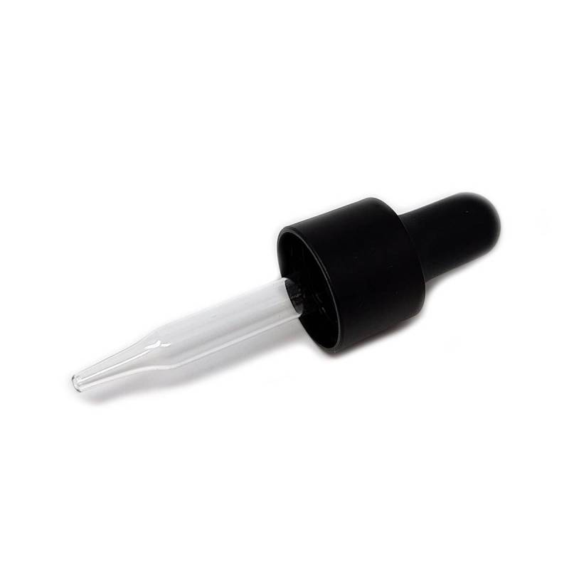 Pipette Dropper Cap for 10ml Bottles - Black NBR