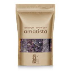 Gravilla pulida de piedra amatista, 80 g. Perfecta para aromaterapia, roll-on, sanación, etc.