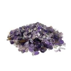Gravilla pulida de piedra amatista, 80 g. Perfecta para aromaterapia, roll-on, sanación, etc.