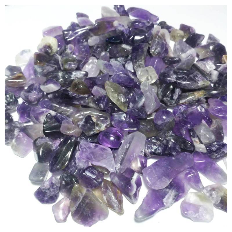 Gravilla pulida de piedra amatista, 80 g. Perfecta para aromaterapia, roll-on, sanación, etc.