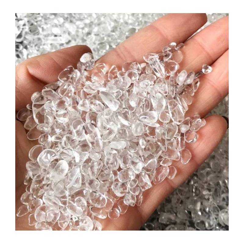 Gravilla pulida de cristal de cuarzo, 80g. Ideal aromaterapia, roll-on, sanación, etc.