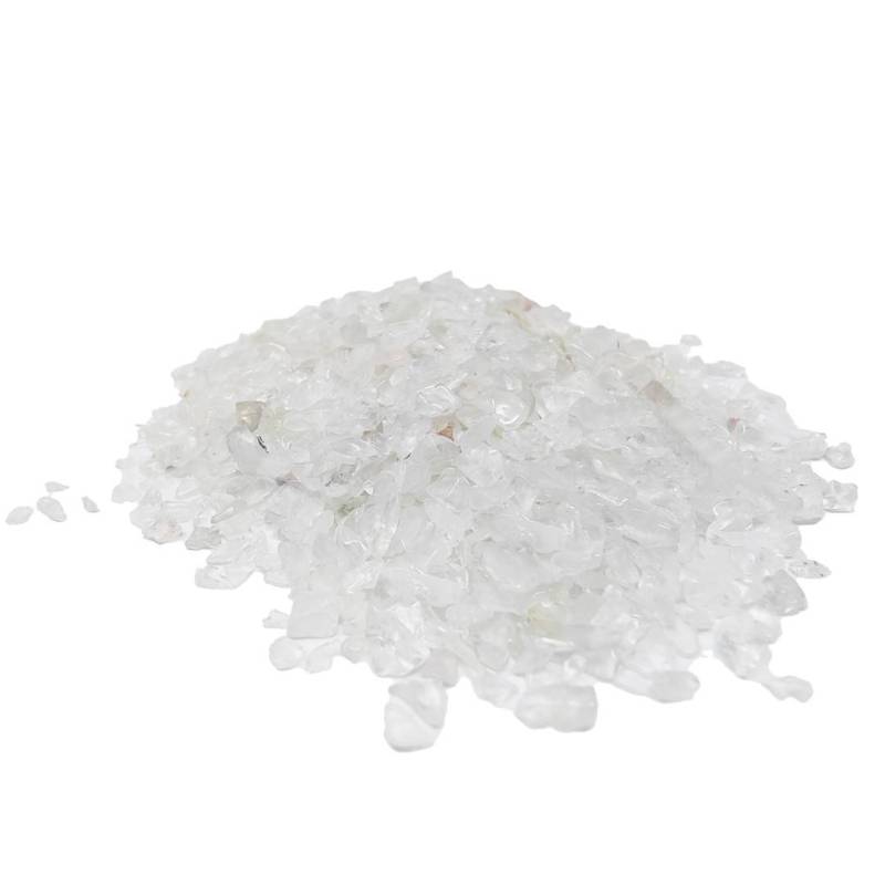 Gravilla pulida de cristal de cuarzo, 80g. Ideal aromaterapia, roll-on, sanación, etc.