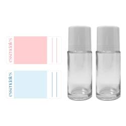 50 ml Glasflaschen mit Roll-on (Packung mit 2 Stück)
