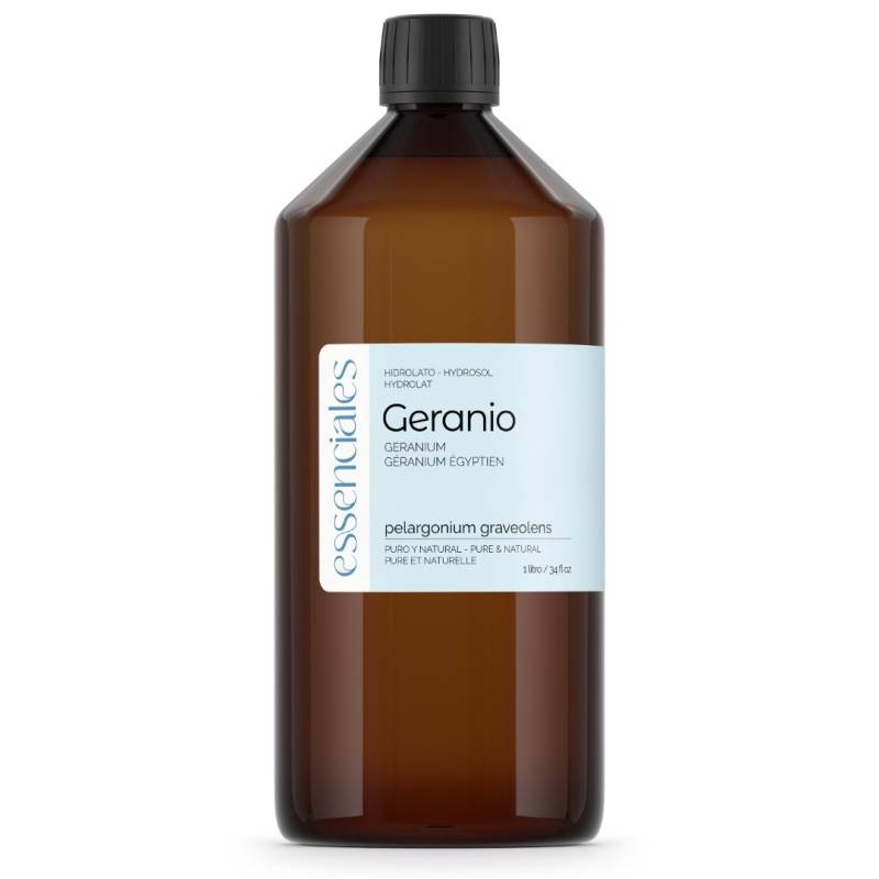 Agua de Geranio, hidrolato 100% puro y natural, 1 litro.
