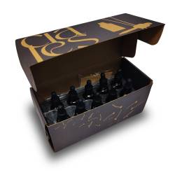 Bottiglia vetro ambra 30ml - Tappo pipetta - Confezione da 10