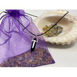 Ciondolo in ossidiana nera