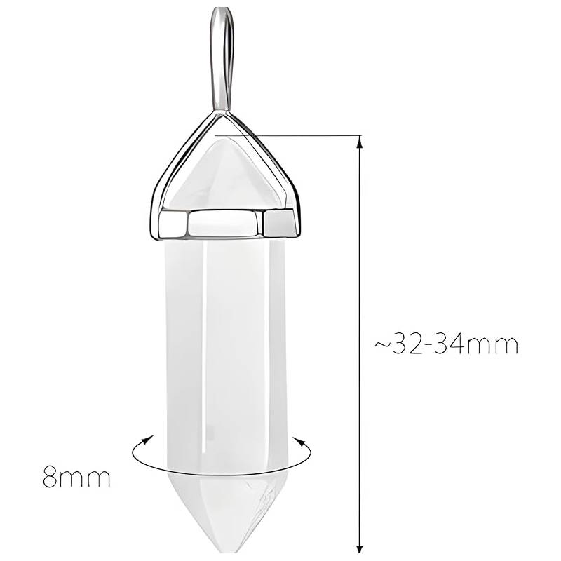 Pendentif Quartz Blanc